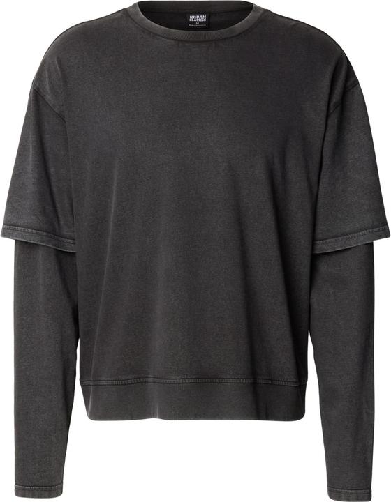 Produktbild Urban Classics Washed Double Layered Longsleeve black S (S)