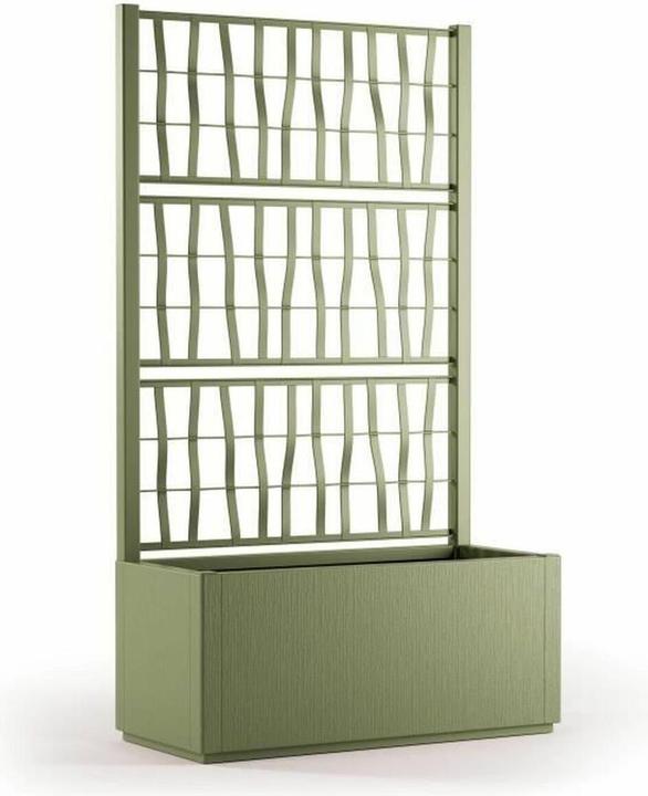 Kerbl Pflanzgefäss Ethica rect. 80 cm mit grünem Spalier (80 x 36 x 142 cm)