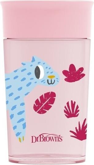 Actual product image Dr Brown' s TC01093 MUG 360* DRINK FROM A GLASS 300ML PINK