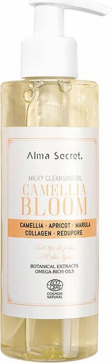 Actual product image Alma Secret Camellia Bloom Face Cleansing Oil with Vegan Collagen, Redupore, and Green Tea Extracts 200ml (Cleansing lotion, 200 ml)