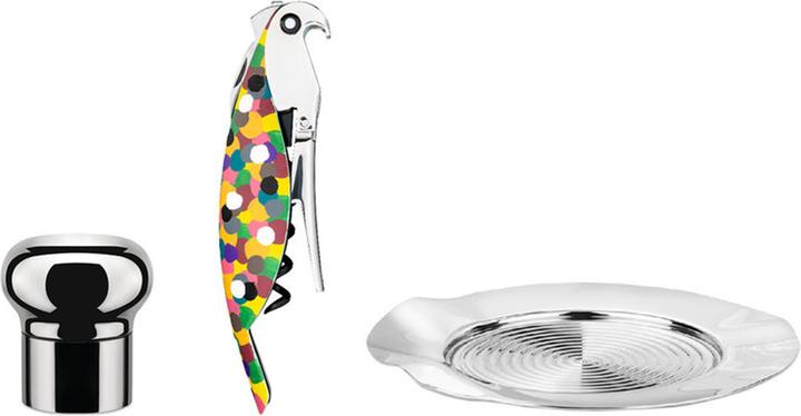 Produktbild Alessi Geschenkset Wein schwarz (Weinverschluss)