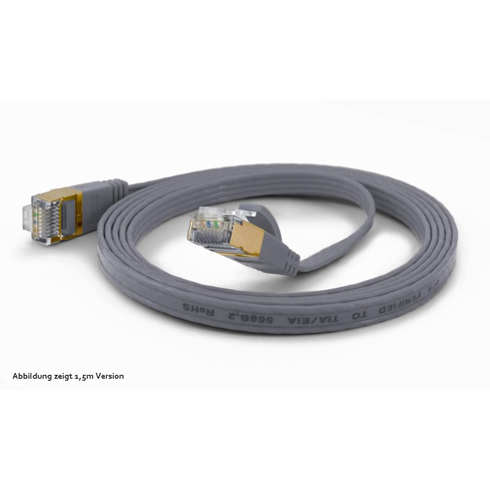 Thumbnail - Wantec Flaches CAT6A FTP Patchkabel (F/UTP, CAT6a, 0.25 m), Netzwerkkabel