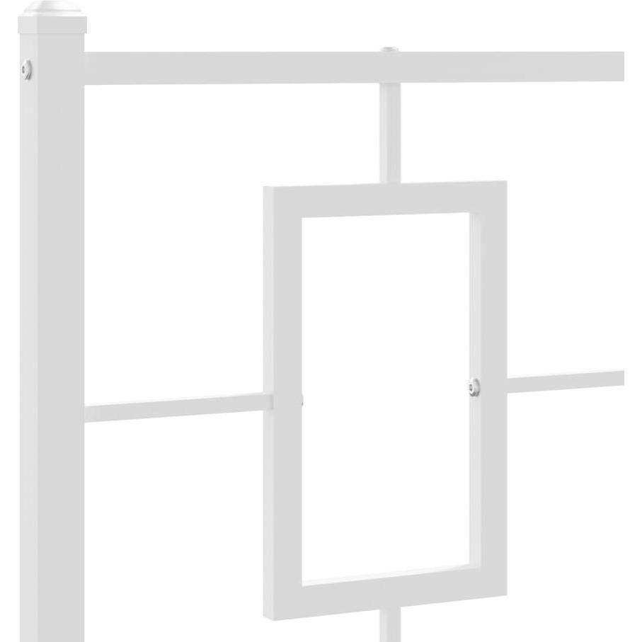 VidaXL, Bett Zubehör, Kopfteil Bettkopfteil Metallkopfteil Betthaupt für Bett Metall Weiss 90cm
