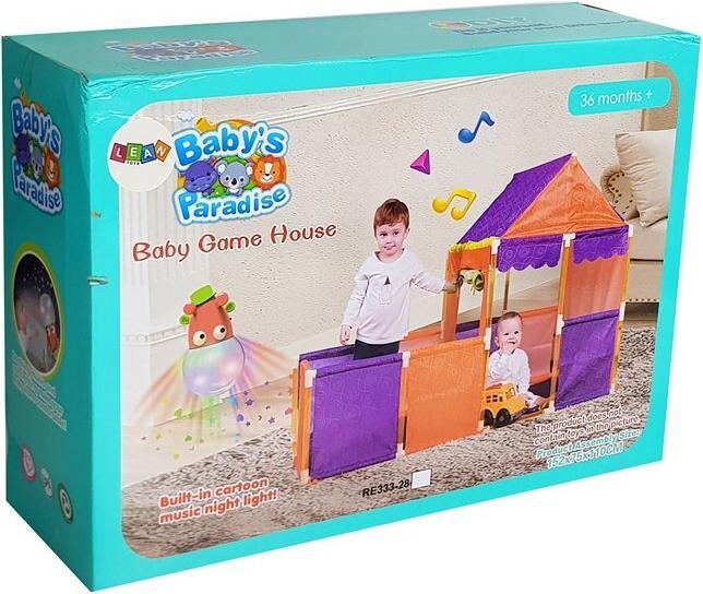 Lean Toys Buntes Zelthaus für Kinder 112 cm x 110 cm x 102 cm