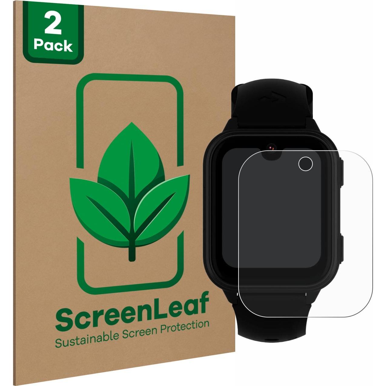 ScreenLeaf Schutzfolie nachhaltiger Displayschutz Display Schutz Folie Klar Transparent, Smartwatch Schutzfolie, Transpa...