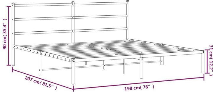 Image du produit vidaXL Bettgestell (193 x 203 cm)