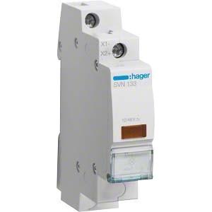 Hager HAG SVN133 LED-Leuchtmelder orang 12+ 48VAC+DC 1PLE, Elektronikzubehör + Gehäuse, Orange