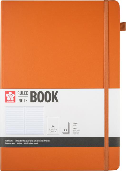 Sakura Notizbuch A4 liniert, bernstein Hardcover 160 Seiten (A4, Lined, Hardcover)