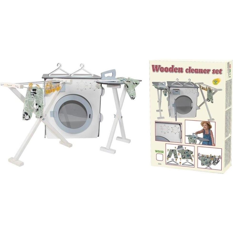 3Toysm Weisses Wäscheset aus Holz (58222038)