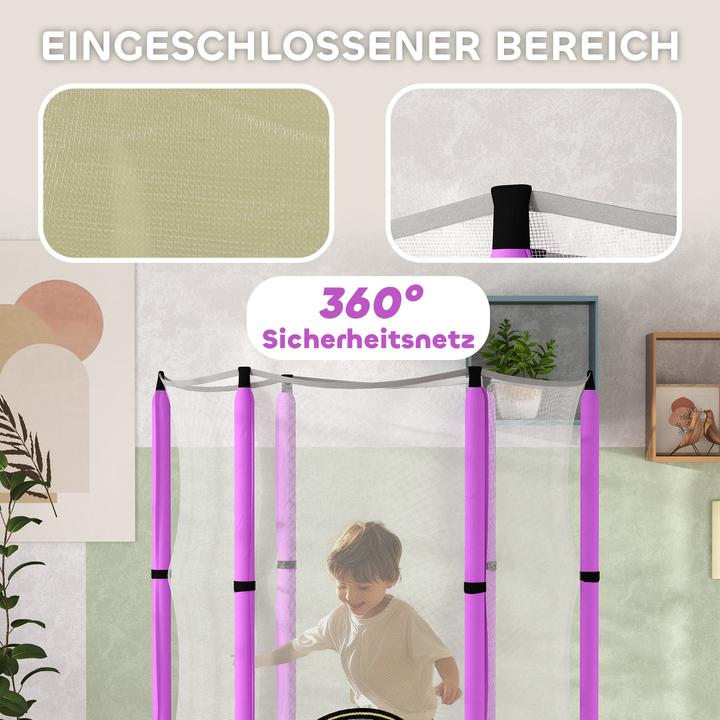 Produktbild Aiyaplay Kinder Trampolin Stahl, Kunststoff Violett (140 cm)