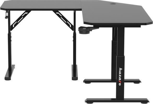 Produktbild Huzaro Verstellbarer Eck-Gaming-Schreibtisch Hero 7.3 Schwarz 140 cm