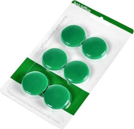 B.N.T. Magneter bnt grøn Ø30mm blister 6pcs/pak - (6 pcs.) (6 x)