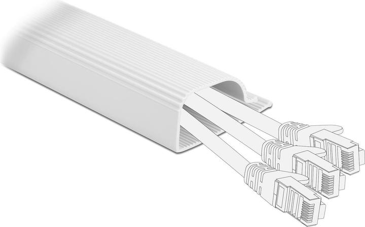Actual product image Delock Cable duct for undercounter mounting 0.4 m x 63 mm White 2 pieces (Duct, 40 cm)