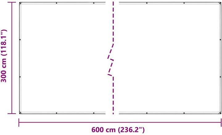 Produktbild vidaXL transparente Plane (6 x 3 m)