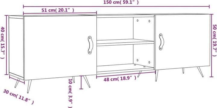 Image du produit vidaXL TV-Schrank (150 x 30 x 50 cm)