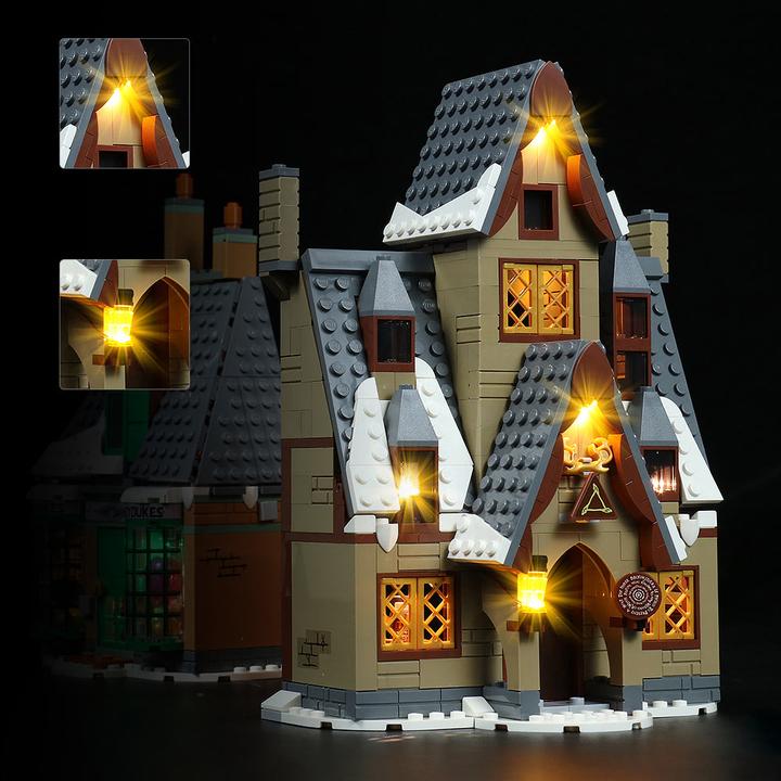 Actual product image BrickBling LED light set for LEGO Harry Potter: Visit to Hogsmeade (76388)