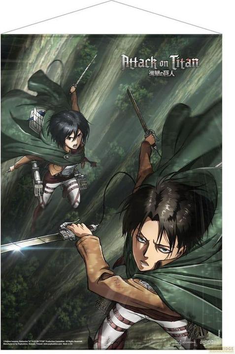 POPbuddies Attack on Titan Wandrolle Mikasa and Levi 50 x 70 cm