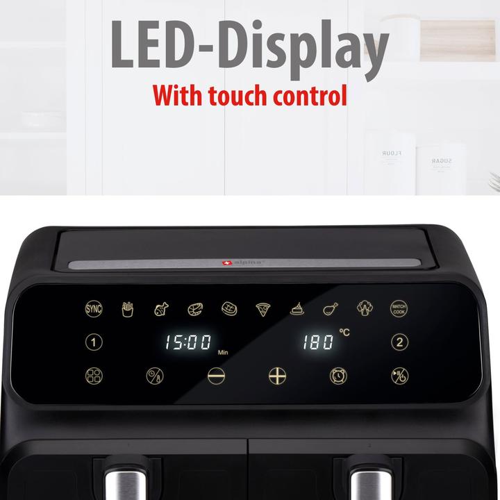 Productafbeelding alpina Dubbele airfryer 8L 230V 1700W