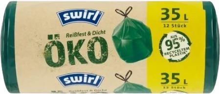Produktbild Swirl Müllbeutel Öko Zugband 35l 8er (12x, 35 l)