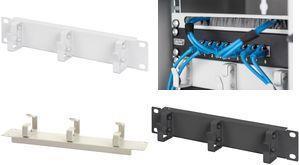 Actual product image Digitus 10 inch cable management panel 1U 3 rings colour grey RAL 7035