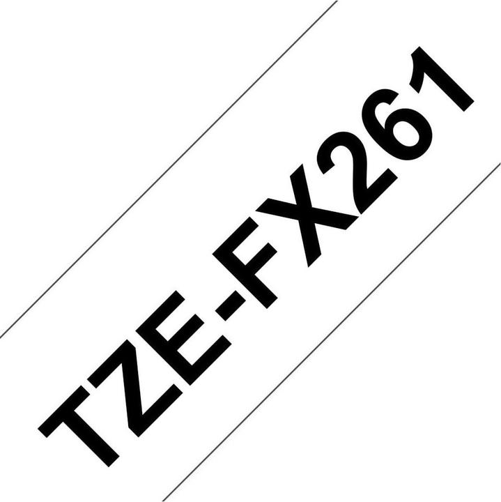 Produktbild Brother Flexitape lamin. schwarz/weiss TZe-FX261 zu PT-550 (4 cm, Schwarz)
