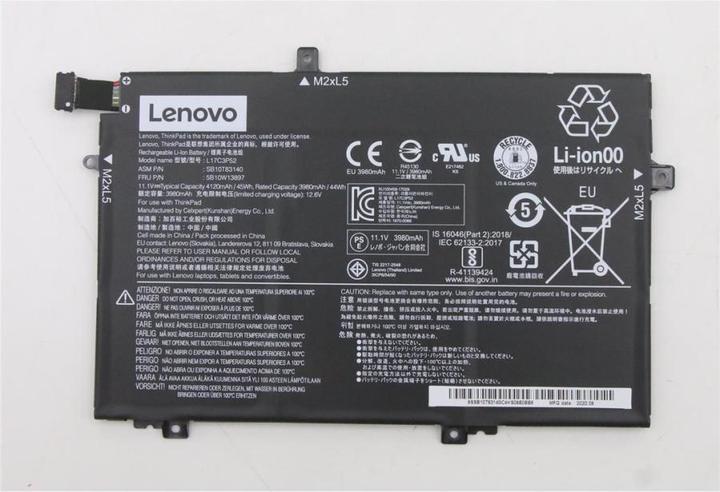 Produktbild Lenovo Battery Internal 3C 45WH LI (3 Zellen, 4120 mAh)