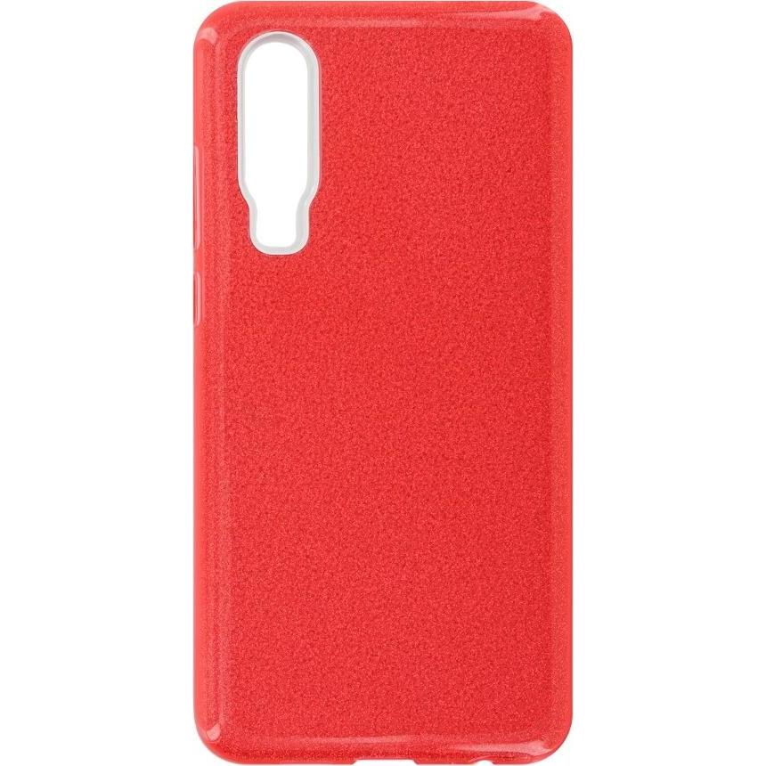 OEM Silicon Case Glittery für Huawei P30 rot (Huawei P30), Smartphone Hülle, Rot