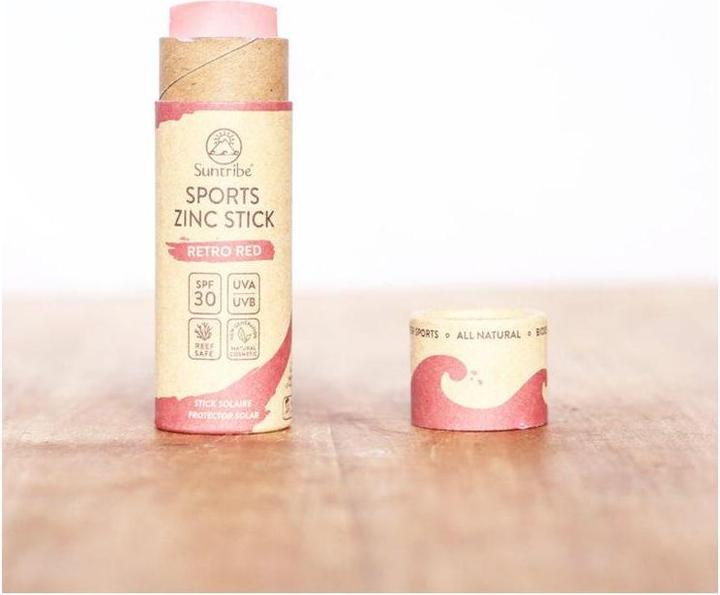 Actual product image Suntribe Bio-Sonnenstift Retro Red (Sun stick, Sun cream face, SPF 30, 33 ml, 1 g)