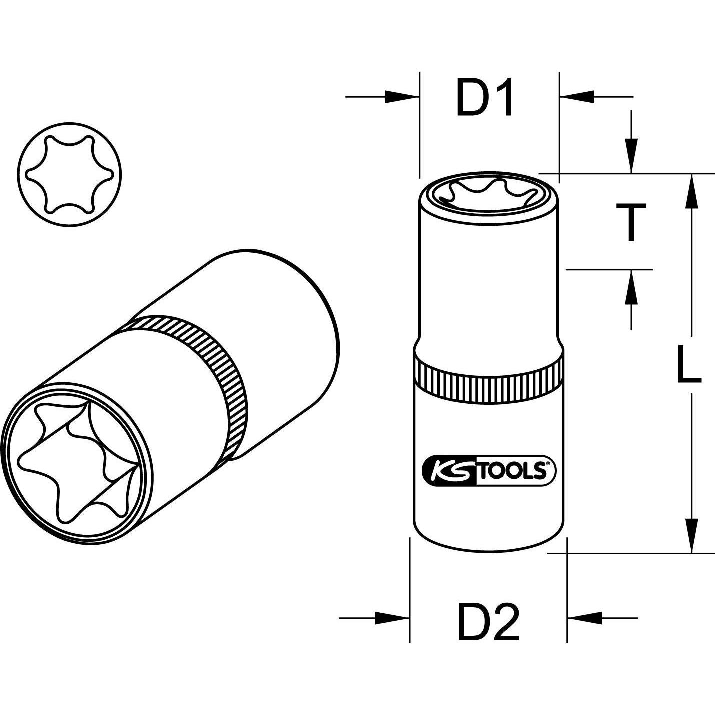 Thumbnail - KS Tools, Steckschlüssel + Stecknuss, 917.2406