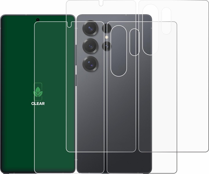 Actual product image ScreenLeaf Screen Protector sustainable Screen Protection, clear, anti-scratch (2 Piece, Samsung Galaxy S25 Ultra)