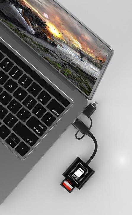 Actual product image PowerGuard 3-in-1 DualStore SD V30 Mobile Kartenleser USB-C USB-A Lightning (Lightning, USB 3.1, USB-C)
