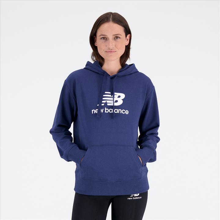 Immagine prodotto New Balance W Essentials - Felpa con cappuccio con logo impilato (L)
