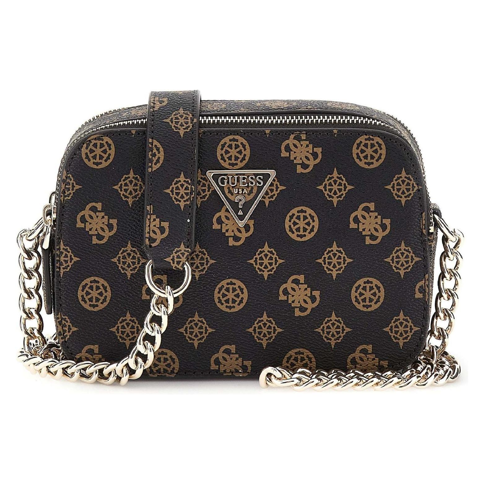 Guess, Damen, Handtasche, Noelle Crossbody Camera Bag, Braun
