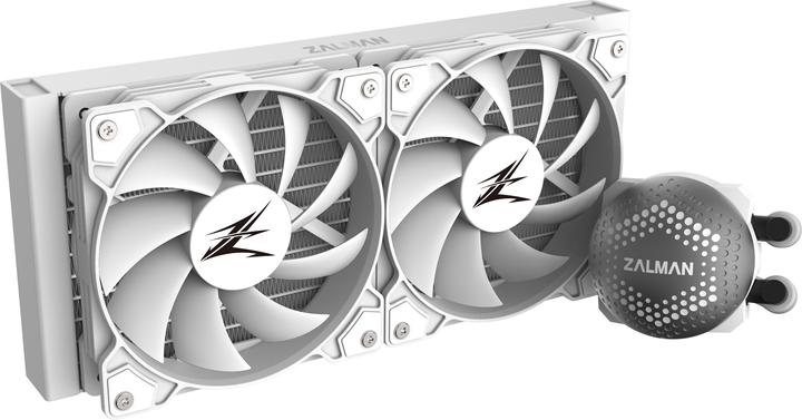 Actual product image Zalman ALPHA28 White CPU Liquid Cooler 280mm Radiator 2 x 140 mm Fan ARGB pump Dual