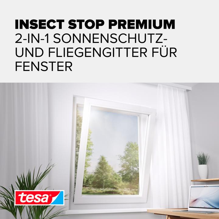 Actual product image tesa Insect screen COMFORT for windows, with Velcro tape, self-adhesive, without drilling (130 x 150 cm)