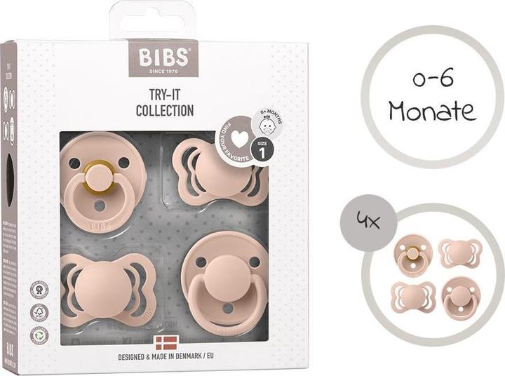 Image du produit Bibs tétine Try-It Collection, Blush (4 x, jusqu'à 6 M.)