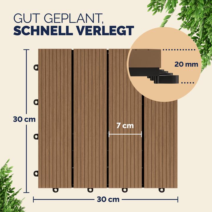 Immagine prodotto Casaria WPC Fliesen (22 x, 30 x 30 cm)