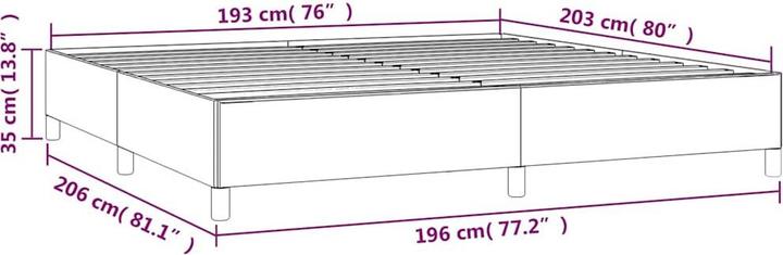 Produktbild vidaXL Bettgestell (193 x 203 cm)