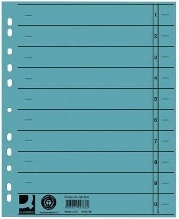 Nutritional values and ingredients Q-Connect Dividers 100 pieces light blue