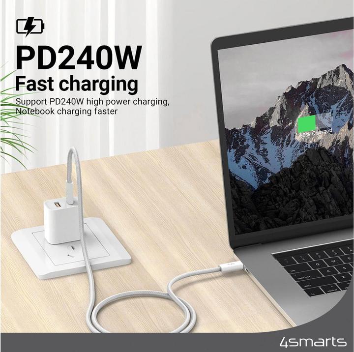 Image du produit 4smarts USB C – USB C (1.50 m, USB 3.2 Gen 1, 240 W)