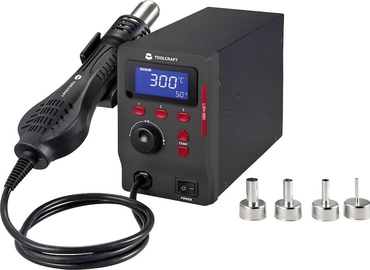 Immagine prodotto Toolcraft LSH-880 SE Stazione ad aria calda digitale 800 W 100 - 500 °C incl. punta di saldatura