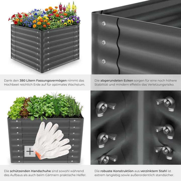 Actual product image tectake Salvia raised bed, galvanized, various sizes