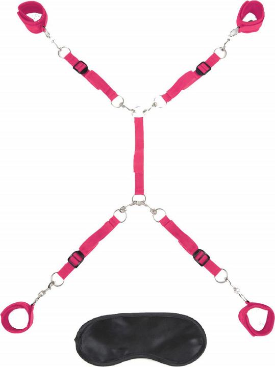 Produktbild Lux Fetish Bedspreader Restraint System pink (7pc)