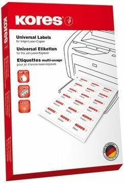 Image du produit Kores Étiquettes universelles, 105,0 x 74,0 mm, blanches, GP sans marge