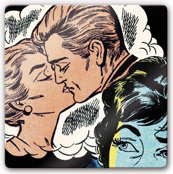 Actual product image Trenddeko Woman thinking about cheating man (20 x 20 cm)