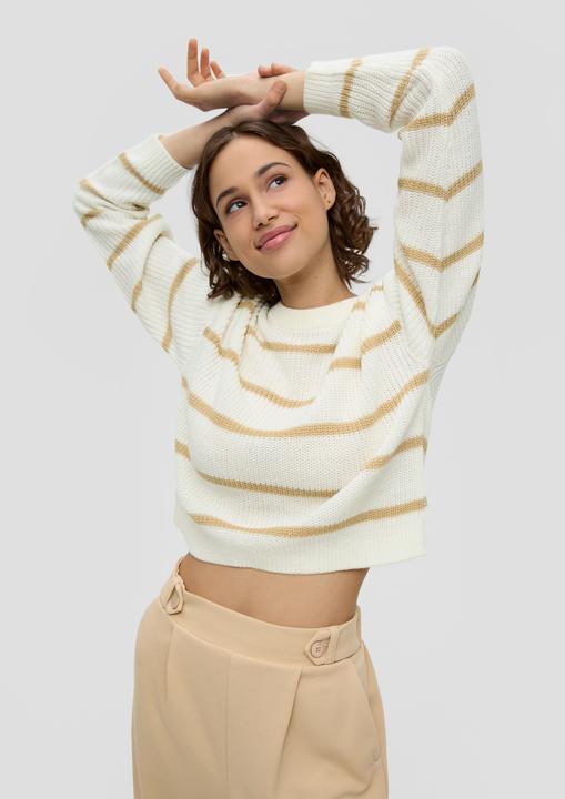 Produktbild s.Oliver Strickpullover Leichter Sommerstrickpullover im Relaxed Fit (XXL)
