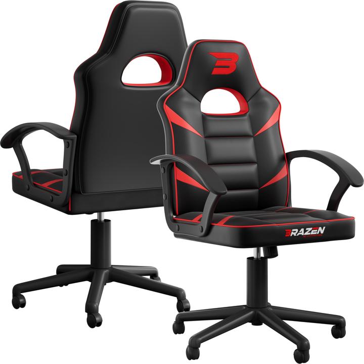 Actual product image Brazen Gaming Chairs Brazen Valor Mid Back Gaming Chair Red