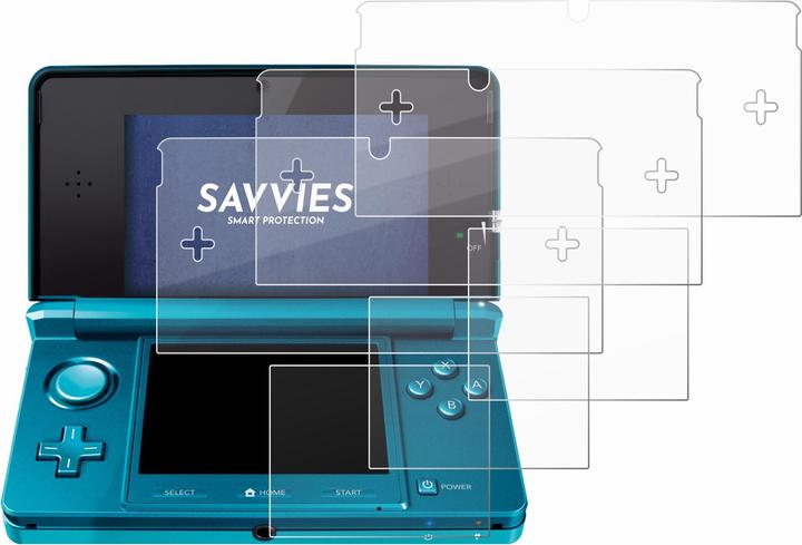 Produktbild Savvies Panzer Schutzglas für Nintendo 3DS Schutzfolie Displayschutz Display Schutz Glas Folie klar
