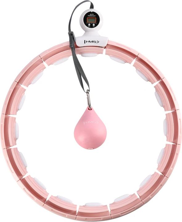 Image du produit HMS Hula Hop HHM15 avec aimant et poids rose + compteur (44 cm, 1500 g)