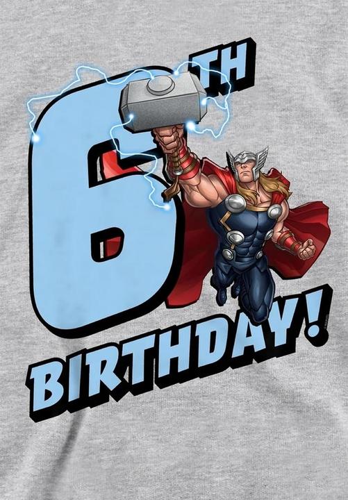 Produktbild Kapuzenpullover meliert 6 Geburtstag (128)